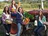 Irrigation Festival Queen Katey and Princesses Kaylee, Kristina and Judi celebrate Local Food Month in September.